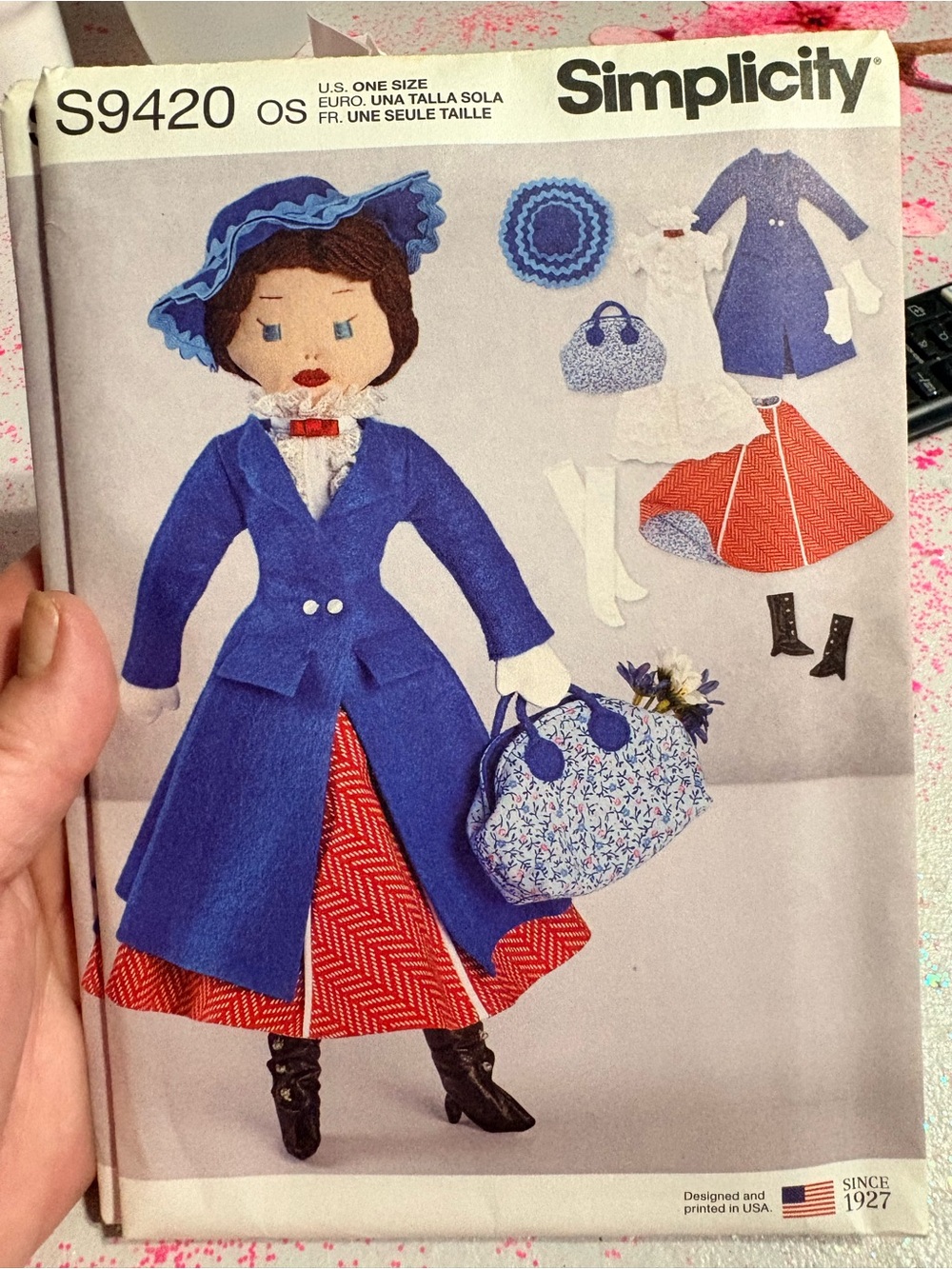 BN UNCUT SIMPLICITY 9420 OS DOLL SEWING PATTERNS